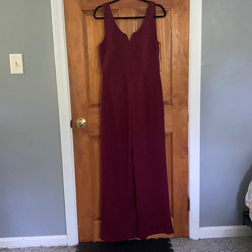 Francesca’s maroon jump suit. Never worn!!